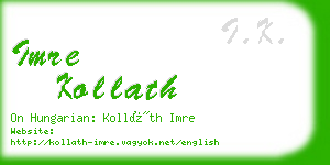 imre kollath business card